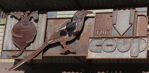 A bird at the Coup