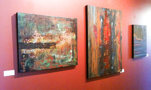 marie gelinas giles abstract paintings - red hallway