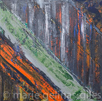 All_Roads_Lead_To_Rome - textured, blue, green, orange, rust, grey, bray, black, urban, modern, industrial, 24x24