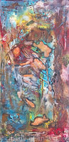 Ants_In_My_Pants - textured, multicolour, multicolor, rust, turquoise, black, red, white, distressed, urban, modern, industrial, 48x24, long, thin