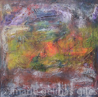 Bright_Idea - textured, purple, metallic, 36x36, big, urban, industrial, orange, hellow, silver, modern