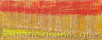 Immaculate_Sunshine - textured, beige, yellow, red, bright, 12 x 30,